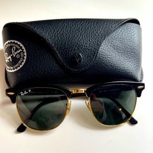 Ray-Ban Clubmaster Polarized Sunglasses with Case